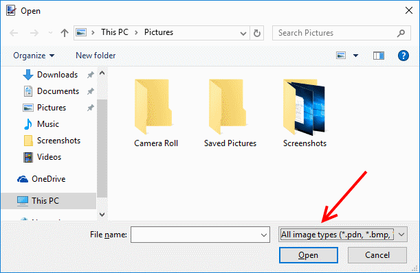Open net file